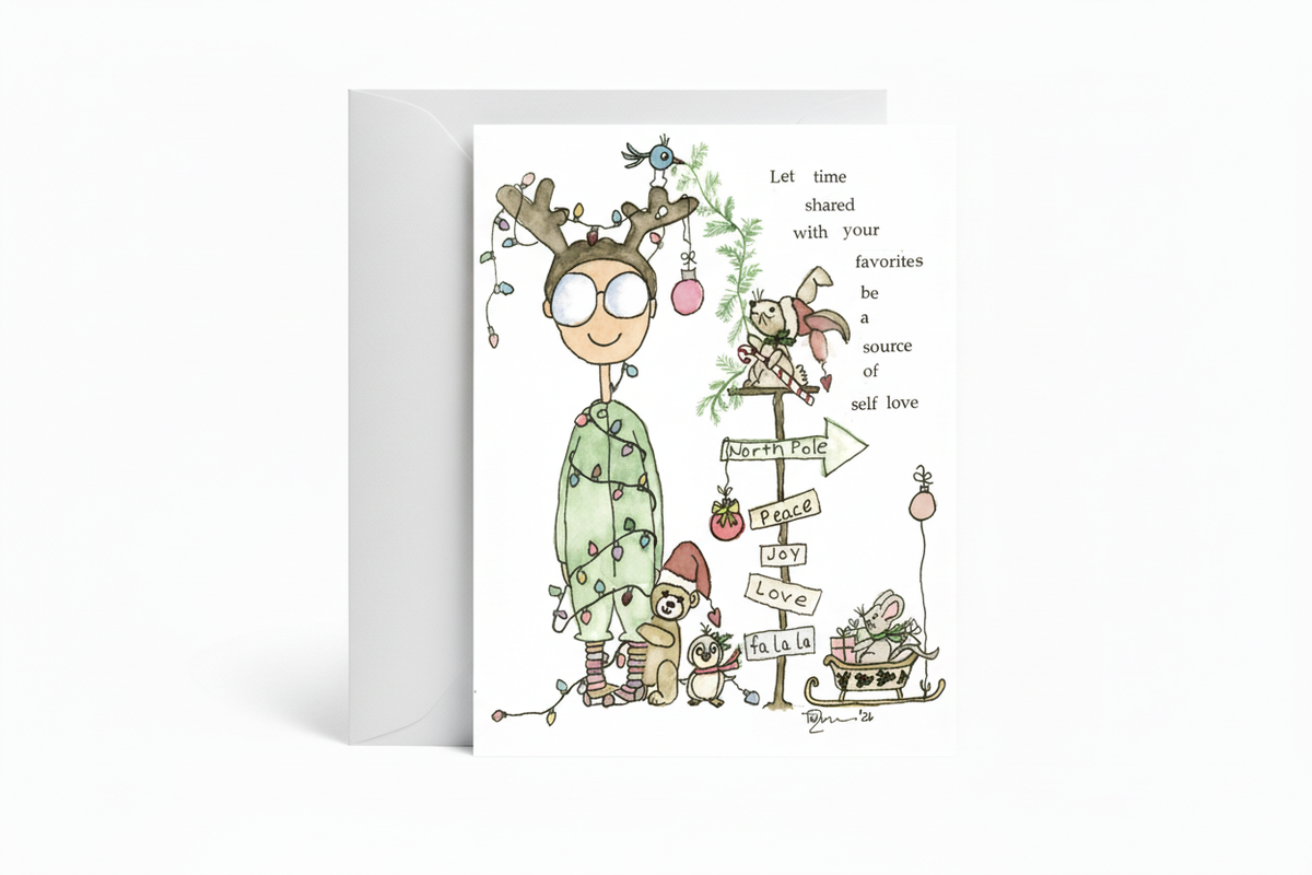 Callum holiday greeting card with envelope