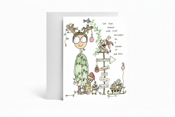 Callum holiday greeting card with envelope