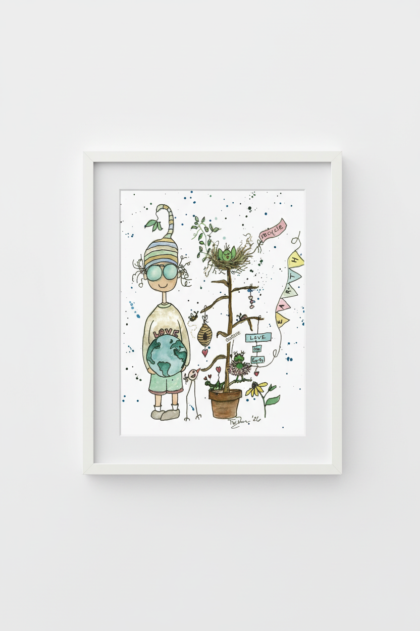 Oren framed art print